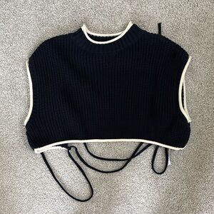 Zara Navy Sleeveless Knit Top